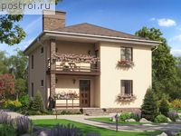 V-150-1P проект двухэтажного коттеджа из пеноблоков размером 11 на 10 