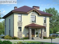 V-164-2P проект двухэтажного дома из пеноблоков размером 11 на 10 