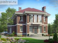 V-185-1K проект двухэтажного дома из кирпича размером 12 на 9