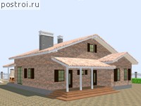 V-203-1P проект двухэтажного дома из пенобетона с подвалом и мансардой размером 13 на 12
