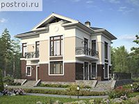 V-213-1K проект двухэтажного дома из кирпича размером 13 на 13 