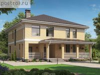 V-234-1K проект двухэтажного дома из кирпича размером 12 на 12