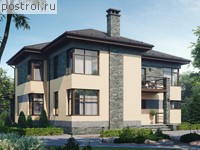 V-236-1K проект двухэтажного дома из кирпича размером 15 на 14