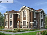 V-246-1P проект двухэтажного дома из газобетона размером 14 на 13 