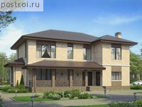 V-253-1P проект двухэтажного коттеджа из пеноблоков размером 18 на 15 