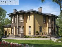 V-264-2P проект двухэтажного дома из пеноблоков размером 17 на 16 