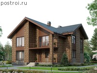 V-269-2K проект двухэтажного дома из кирпича размером 15 на 16