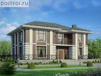 V-275-1P проект двухэтажного дома из пеноблоков размером 16 на 14 
