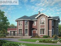 V-303-1P проект двухэтажного коттеджа из пенобетона размером 13 на 20 