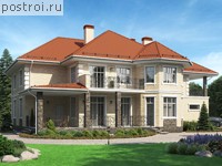 V-331-1M проект двухэтажного монолитного дома с гаражом размером 21 на 14