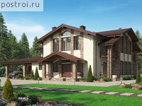 V-364-1P проект одноэтажного дома из газобетона с мансардой размером 21 на 19 