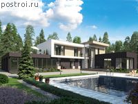 V-433-1K проект двухэтажного дома из кирпича с гаражом размером 31 на 28 