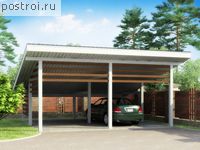 W-036-1P проект одноэтажного гаража из пеноблока размером 9 на 9 