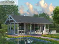 X-026-1S проект одноэтажной каркасной беседки размером 5 на 9 