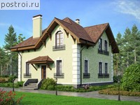 X-132-1P проект двухэтажного дома из газобетона размером 10 на 10