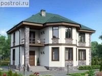 X-133-1P проект двухэтажного дома из газобетона размером 12 на 10