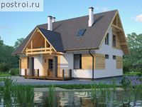 X-170-2P проект двухэтажного дома из пеноблоков размером 8 на 12 