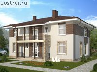X-241-1P проект двухэтажного дома из газобетона размером 14 на 10 