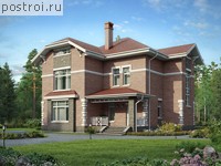 X-248-1P проект двухэтажного дома из газобетона размером 15 на 15