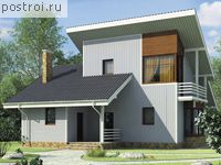 Y-126-1S проект двухэтажного каркасного коттеджа размером 12 на 12 