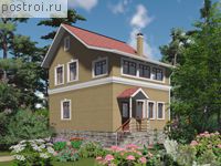 A-065-1P проект двухэтажного дома из пеноблока размером 9 на 6 