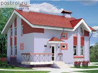 A-176-1P проект двухэтажного дома из пеноблоков размером 11 на 11 