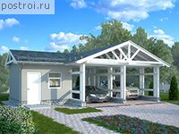 C-055-1S проект одноэтажного каркасного гаража размером 6 на 10 