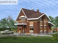C-132-2P проект одноэтажного коттеджа из газобетона с мансардой размером 11 на 8 