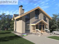 C-134-1P проект двухэтажного дома из газобетона размером 8 на 10 