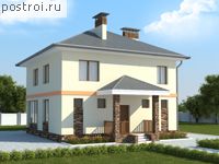 C-179-1P проект двухэтажного дома из пеноблоков размером 10 на 10 