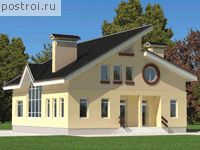 C-258-1P проект двухэтажного коттеджа из пеноблоков размером 14 на 12 