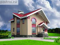 C-312-1K проект двухэтажного дома из кирпича с цоколем размером 15 на 10 