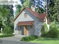 D-117-1P проект двухэтажного коттеджа из пенобетона размером 8 на 8 