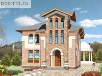 D-154-1P проект трехэтажного коттеджа из пеноблоков размером 10 на 15 