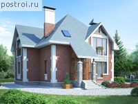 E-173-1P проект двухэтажного дома из пеноблоков размером 11 на 11