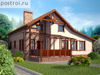 E-211-1K проект двухэтажного дома из кирпича размером 16 на 18 