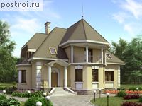 E-301-1P проект двухэтажного коттеджа из пенобетона размером 16 на 14 