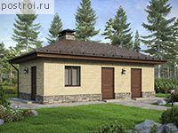F-029-1K проект одноэтажного дома из кирпича размером 5 на 9 