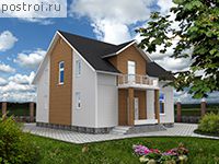 F-138-1P проект двухэтажного дома из газобетона размером 9 на 9 