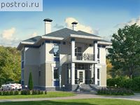 F-180-1P проект двухэтажного дома из пеноблоков размером 15 на 13