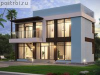 G-106-1P проект двухэтажного коттеджа из пенобетона размером 6 на 12 