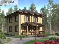 G-139-1D проект двухэтажного деревянного дома из бруса размером 10 на 8 