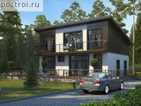 G-144-1P проект одноэтажного дома из газобетона с мансардой размером 12 на 8