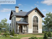 G-172-1P проект двухэтажного дома из пеноблоков размером 15 на 9 