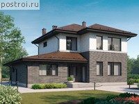 G-193-1P проект двухэтажного коттеджа из пенобетона размером 14 на 16