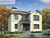 G-203-1P проект двухэтажного дома из пенобетона размером 13 на 11 