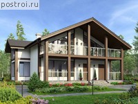 G-211-1P проект двухэтажного дома из пенобетона размером 13 на 15