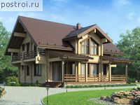 G-214-1D проект двухэтажного деревянного дома из бруса размером 9 на 12 