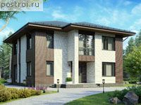 G-221-2P проект двухэтажного дома из пенобетона размером 14 на 13 