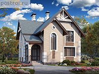 H-123-1K проект двухэтажного дома из кирпича размером 13 на 9 